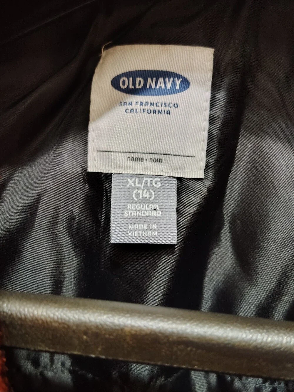 Old Navy Red and Black Plaid Pea Coat